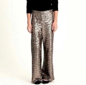 NWT Banana Republic- Wide Leg Sequin Pants In Bold Bronze Size Medium
